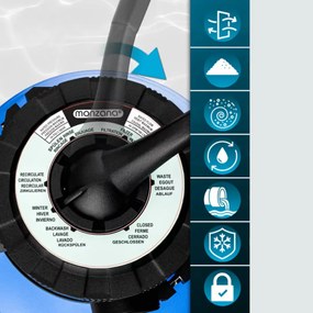 AQUA homokszűrő medencéhez, 10 200 l/h, kék Jurhan