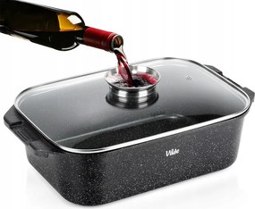 Gránit sütőtál fedővel 7,5L-es tűzhelyhez