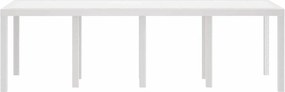 vidaXL Kerti Asztal Fehér 250 x 100 x 73 cm polirattan