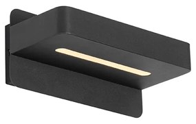 Modern fali lámpa fekete, LED-del, USB-vel és kapcsolóval - Ted