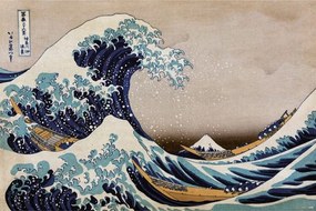 Plakát Hokusai - Te Great Wave of Kanagawa, (91.5 x 61 cm)