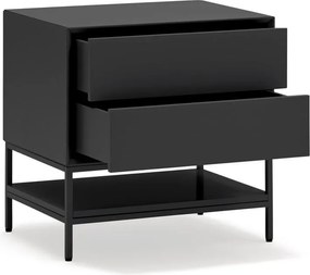 Fekete éjjeliszekrény Platt – Teulat