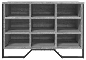 szürke sonoma színű szerelt fa cipőszekrény 90 x 38 x 61,5 cm