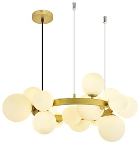 Brilagi - LED Csillár zsinóron MILLA 15xG9/3W/230V arany/fehér 6010-15GW