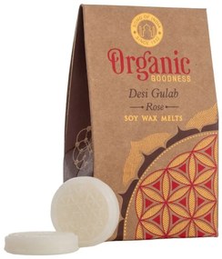 Organikus olvadó viasz Flower of Life érmékben, Desi Gulab - Rózsa