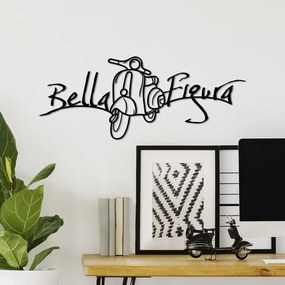 Bella fém fali dekoráció, 60×25 cm
