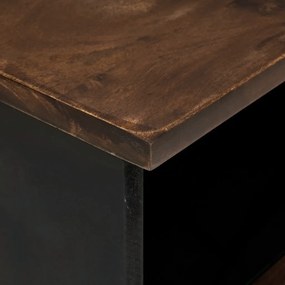 TV szekrény - 80x33.5x46 cm, tömör fa és mérnöki fa alapanyagból készült.