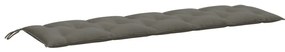 2 db melange sötétszürke szövet kerti padpárna 180 x 50 x 7 cm