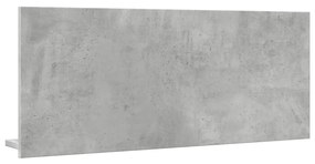 betonszürke szerelt fa tükrös fürdőszobaszekrény 90x11x37 cm