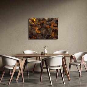 Kép - bronz hatszögek (70x50 cm)