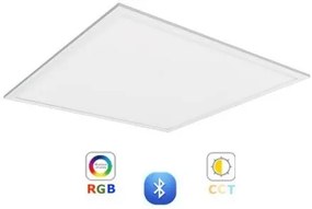 RGB-CCT LED panel , 600 x 600 mm , 40W , süllyesztett , négyzet , dimmelhető , színes , állítható fehér színárnyalat , LEDISSIMO
