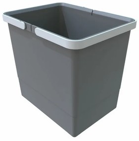Fogantyús szemetes 15 l, szürke