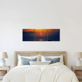 Híd képe naplementekor (órával) (90x30 cm)