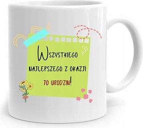 Bögre Tökéletes Ajándék Születésnapra 70 70-es 70-es évek fotónyomtatással