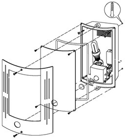 EGLO 88144 - Szenzoros kültéri fali lámpa CITY 1xE27/15W/230V IP44