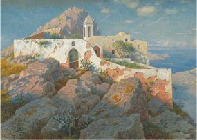 Üveg kép - William Stanley Haseltine, Santa Maria a Cetrella, Anacapri, reprodukciók (70x50 cm)