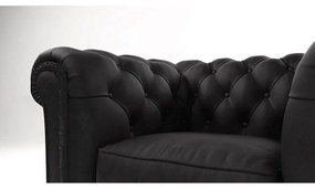 Fekete bársony fotel Cambridge – Ropez