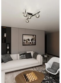 Mennyezeti lámpa SMART 4xE14/10W/230V fekete/szürke