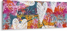 Kép - szív egy absztrakt háttérben (120x50 cm)