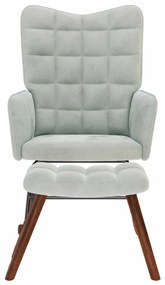 világosszürke bársony hintaszék ülőkével