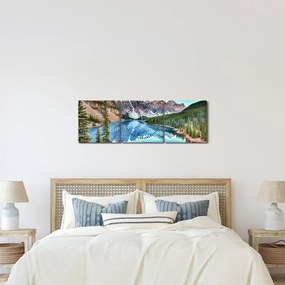 Kép - Moraine-tó (órával) (90x30 cm)