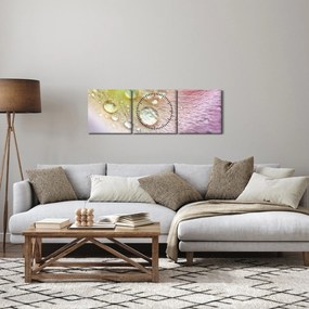 Kép - Cseppek (órával) (90x30 cm)