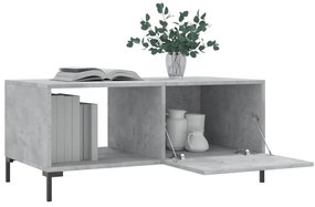 Betonszürke szerelt fa dohányzóasztal 90 x 50 x 40 cm