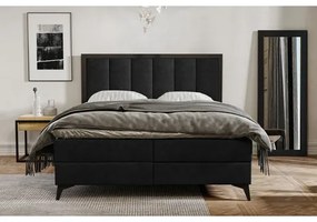 Kárpitozott ágy LOFT mérete 180x200 cm - fekete