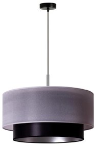 Duolla - Csillár zsinóron NANTES 1xE27/15W/230V á. 45 cm ezüst/fekete