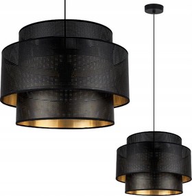 Mennyezeti Függőlámpa Csillár Fekete Nagy Lámpaernyővel A Nappali Hálószobájába