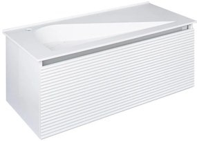 TMP TROYA100 fali fürdőszobabútor - Akrivit öntött műmárvány mosdóval - 100 x 48,5 cm