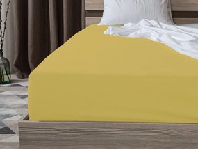 Jersey sárga lepedő BASIC 160x200 cm