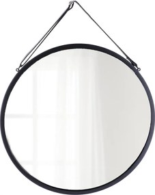 Függő tükör kerek 38 cm Anes fekete nappali hálószoba előszobába