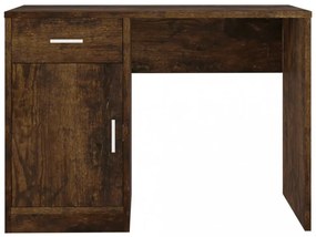 füstös tölgy faanyag fiókos/rekeszes íróasztal 100x40x73 cm