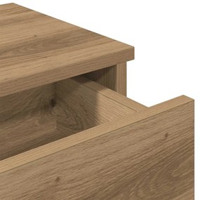 Falipolc fiókokkal artisian tölgy 80x31x17 cm műszaki fa