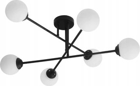 Led lámpa Falra szerelhető Mennyezeti Függő Lámpatest Csillár Gömbök 6x E27 Fekete