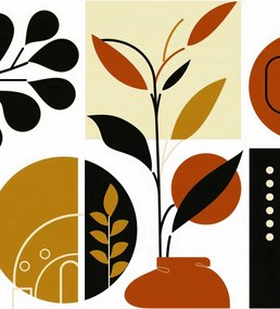 Poszter 59,4x84,1cm Botanikus kollázs