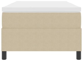 Box Spring Ágy Matrac Készlettel Bézs, Fehér Kord szövet