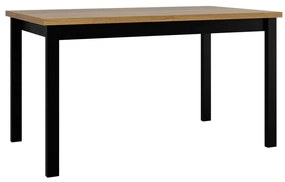 Széthúzható étkezőasztal Deasal 80 x 140 180 II (grandson tölgy + fekete) (4-8 fő részére). 1105366