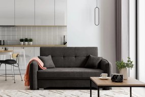 Kinyitható 2 személyes kanapé LAINE, sötétszürke