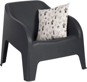 Műanyag szék PETRA ARMCHAIR grafit