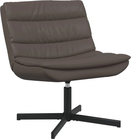 vidaXL Forgószék Barna 63 x 75 x 76 cm Fényes PU