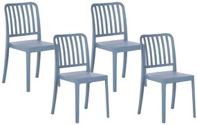 Kék kerti szék négydarabos szettben SERSALE Beliani
