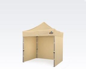 Exkluzív megoldás az Ön marketingjéhez: Ollós sátor 2x2 m – Erőfeszítés nélkül, maximális hatással! - plusz 3 oldalfal - Bézs