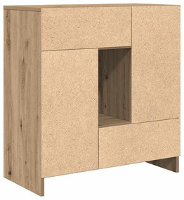 kézműves tölgy komód fiókokkal és ajtókkal 70,5x34x74,5 cm