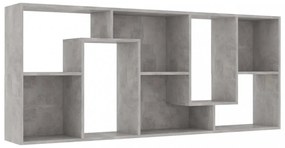 betonszürke szerelt fa könyvszekrény 67 x 24 x 161 cm