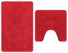 Csúszásmentes fürdőszőnyeg készlet 2 pcs Piros PP