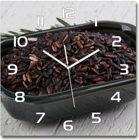 Modern üveg falióra Vadrizs tálban 60x60cm