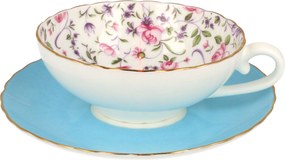 Porcelán bögre virágok Kék A-5