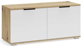 Walker cipőtartó 100 cm, artisan tölgy / fehér